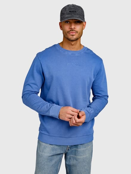 Brunotti - Esseries - Sweater Greyblue - Heren - 100% Katoen - Crewneck - S