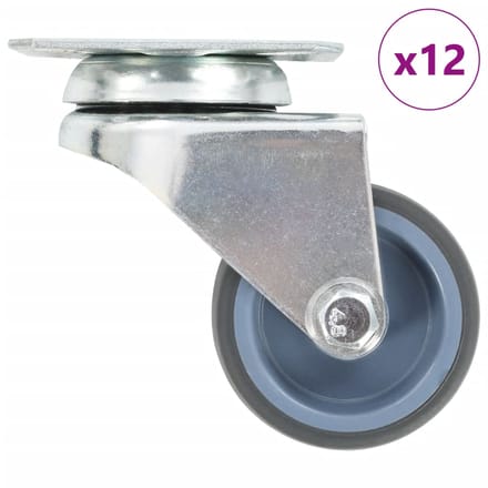 vidaXL - 12 - st - Zwenkwielen - dubbel - 50 - mm