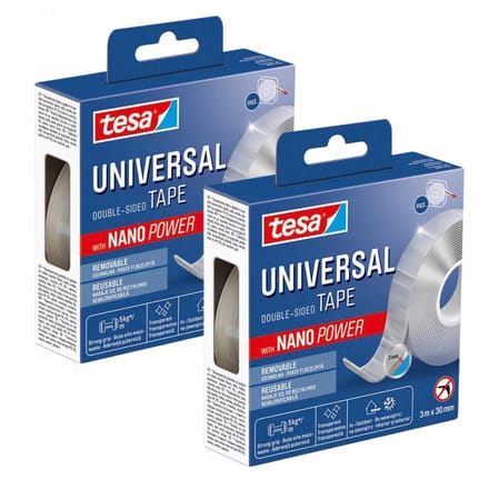 Tesa Nano Power Verdubbeling Montagetape 3m x 30mm - Breekbaar