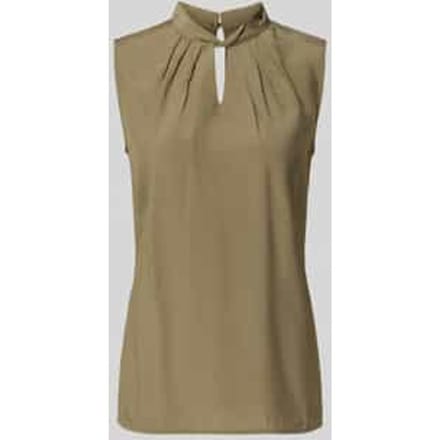 Blousetop van viscose met druppelvormige hals