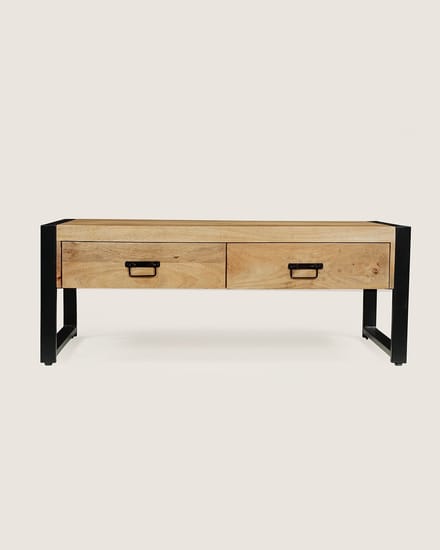 Salontafel 120 cm Mangohout – Rechthoekig – Industrieel