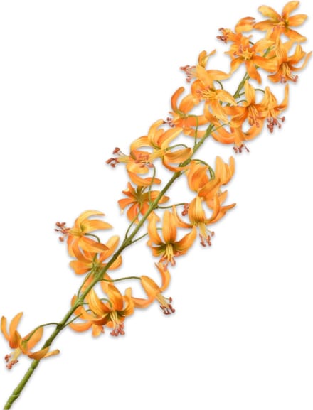 Silk-ka - Kunstbloem - lelie - geel - H8 cm