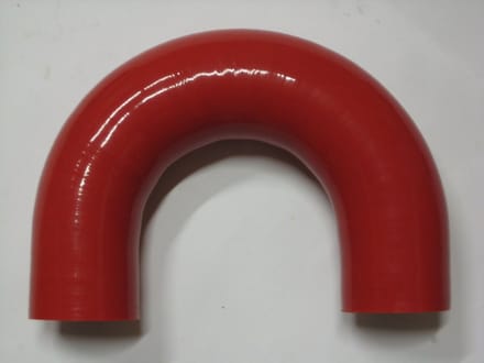 180 Graden bochten silicone - Rood, 8mm