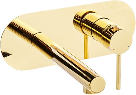CLAVIJO - Wandgemonteerde mengkraan - Goud - Messing