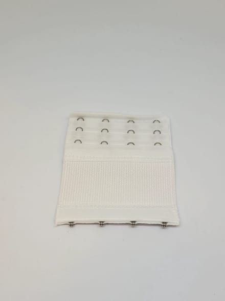 Jumada's - Beha Verlengstuk - Verlenger 4 Haaks - Elastiek - Wit