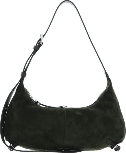 COCCINELLE Leren Schoudertas Abigail Suede B Shoulder Bag Alga Donkergroen