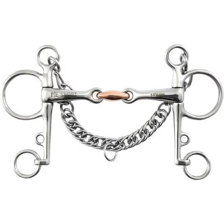 Pelham dubbelbreekpaard met koperkorrel Premier Equine