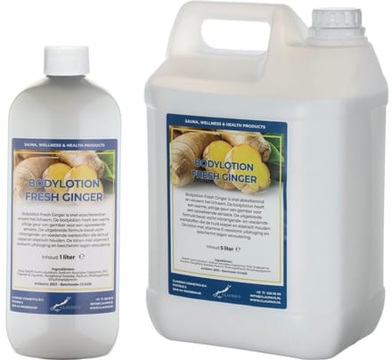 Bodylotion Fresh Ginger 1 Liter - hervulbaar + Jerrycan 5 liter navulling