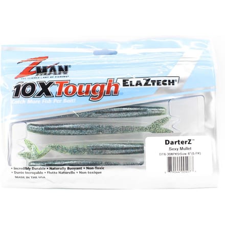 Zman Soft Lure DarterZ 6 Inch 5/Pack Sexy Mullet (4073)