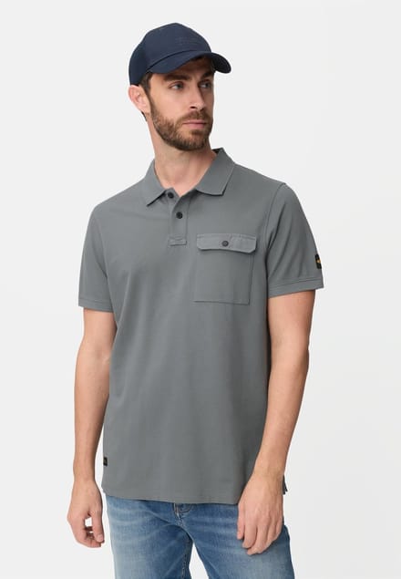 camel active Poloshirt van pure katoen - Maat - Stormblauwmenswear-M