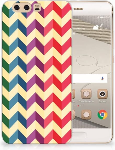 TPU Hoesje voor Huawei P10 Plus TPU bumper Zigzag Multi Color