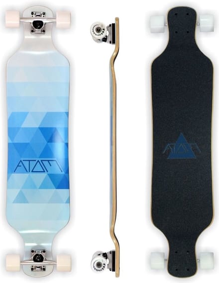 Atom 39 Blue Triangles - dropdeck longboard
