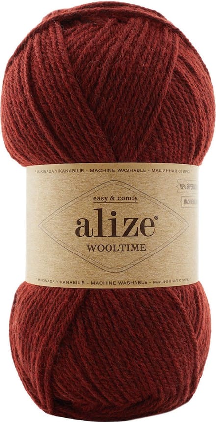 Sokkenwol Alize Wooltime - Easy & Comfy - Superwash - Bruin/Paprika