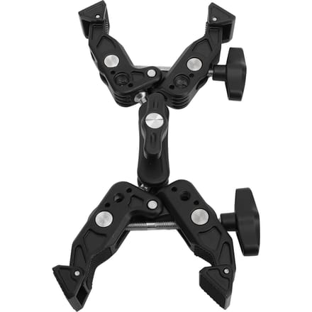 Dubbele Superklem Camera Mount Aluminiumlegering Camera Mount Balhoofdklem Adapter met 1 4 3 8 Inch Interface voor black