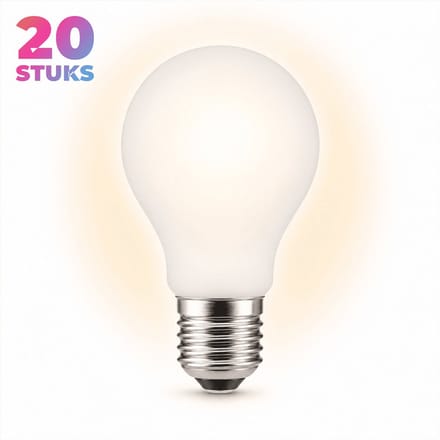 20x Peertje Spaarlamp E27 - 15W - Warm Wit Licht (2700K) - 820 lm - 6 jaar - Niet Dimbaar - A60 (Grote peer)