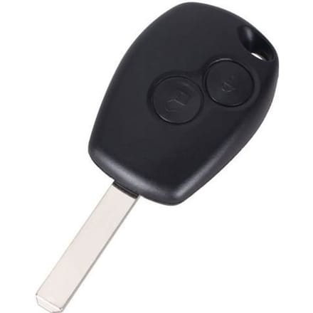 Coque Clé pour Renault Clio 3 Kangoo Master Modus Trafic Twingo Wind - Plip clé télécommande 2 Boutons black