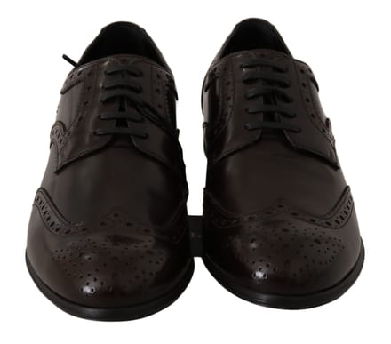 Dolce & Gabbana Vrouwen bruin leer Broques Oxford Wingtip Schoenen