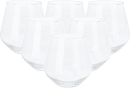 Excellent Houseware - whiskey glazen - 8x - transparant - 450 ml - drink/waterglazen