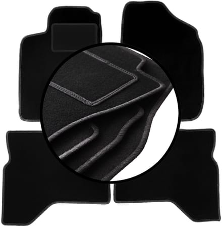 Complete set veloursmatten voor: Mitsubishi Pajero Sport I SUV (1996-2008)