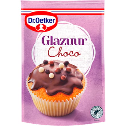 Glazuur choco taart versiering