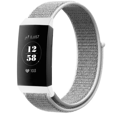 imoshion Nylon bandje voor de Fitbit Charge 3 / 4 - Lichtgrijs