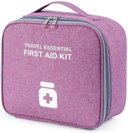 Azalia EHBO Tas – Waterdicht, Compact & Draagbaar – Voor Thuis, Auto & Reizen (paars)