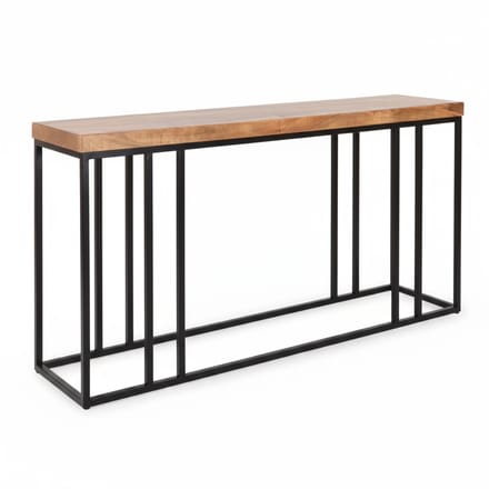 Bijzettafel 150cm duurzaam mangohout Don bruin industrieel side table