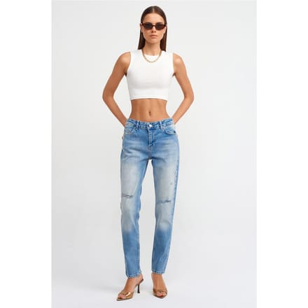 Lage Taille Rechte Jeans