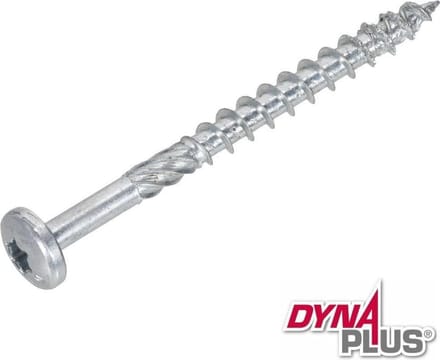 Dynaplus - Unischroef - Torx 30 Cilinderkop - 6x80mm - Verzinkt - Deeldraad (100 stuks)