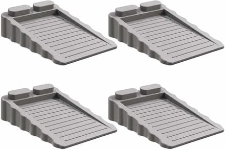 Deurstopper - Deurhouder - Vingerklem Bescherming - Stapelbaar - 8.5 x 6 x 2 cm - Grijs