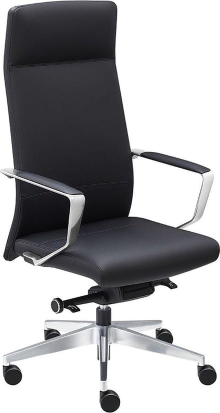 Sedero Bureaustoel Stuttgart Zwart - 100% leder