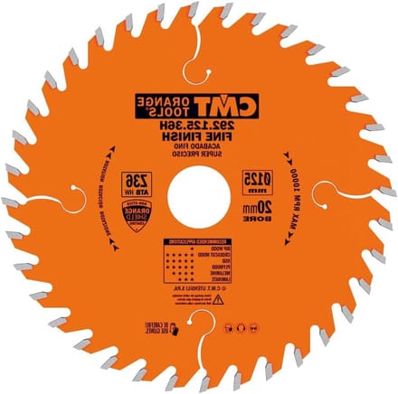 CMT Orange Tools 292.125.36h - circular saw blade for cutting Precision 125 x 2,4 x 20 Z 36 ATB
