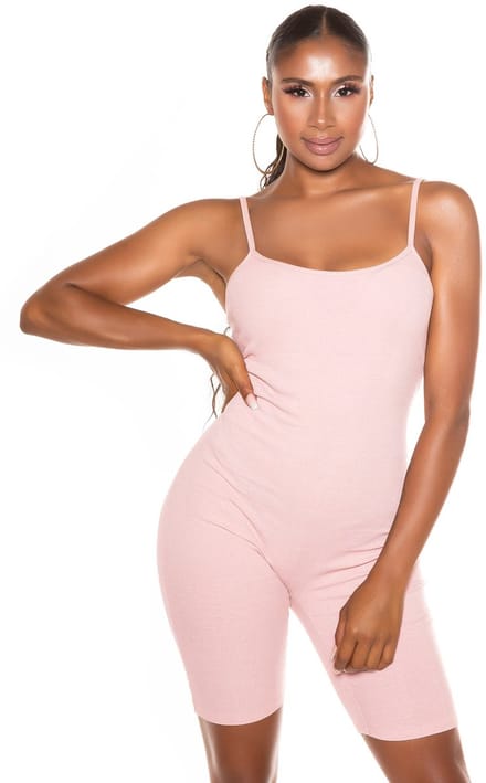 Koucla playsuit dames lente/zomer playsuit roze maat S/M