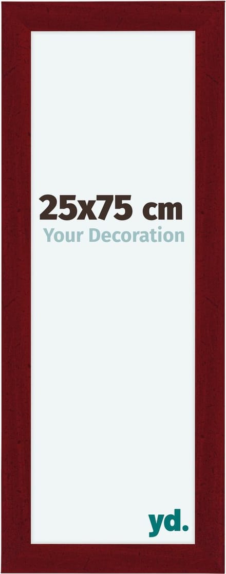 Your Decoration - Fotolijst 25x75 cm - MDF - Wijnrood Geveegd - Como