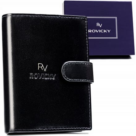 Rovicky - Grote Leren Portemonnee - RFID - Zilver - Elegant
