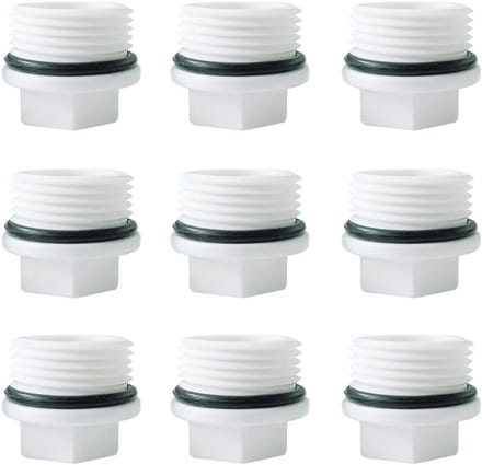 9-delige BSP Draad Fitting Set met Afsluitdop en Dichtdop voor Waterleidingen en Aansluitingen