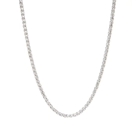Marenca zilveren vossenstaart schakel heren ketting (60cm)