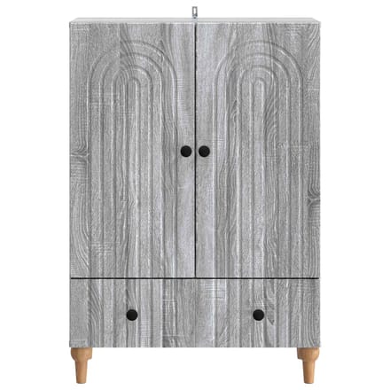 vidaXL - Dressoir - Grijs - sonoma - 66 - x - 34,5 - x - 95 - cm - Bewerkt - hout