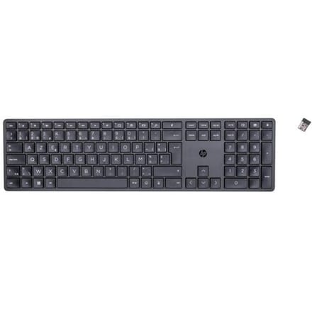 HP 450 programmeerbaar draadloos toetsenbord, RF-draadloos + USB, AZERTY (Belgisch), Zwart