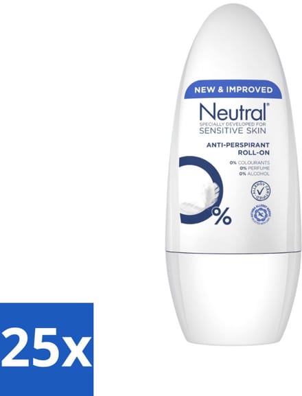 Neutral - Deodorant - Roller - Sensitive Skin - 50ml x 25