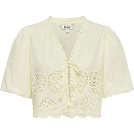 ONLY - ONLBRYSON S/S SHORT EMB TIE TOP WVN - Meisjes - Blouses