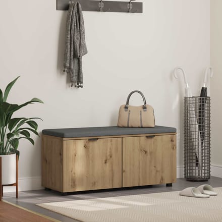 vidaXL - Hallenbank - Artisan - Eik - 100 - x - 38 - x - 46 - cm
