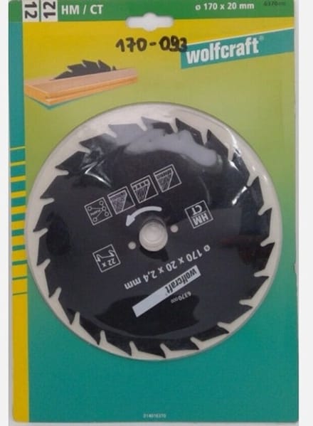 Wolfcraft HM - cirkelzaagblad 170 x 20 mm 6370000