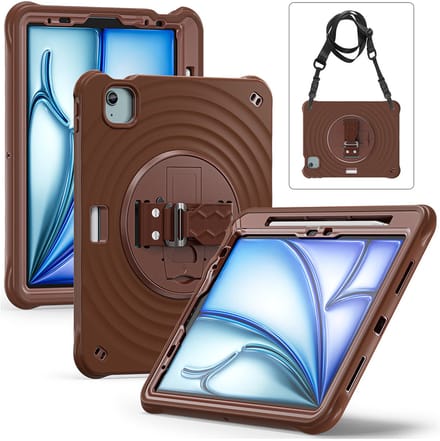 Rixus RXTC08 Anti Shock Case For Apple iPad Pro 13 inch (2024) Chocolate