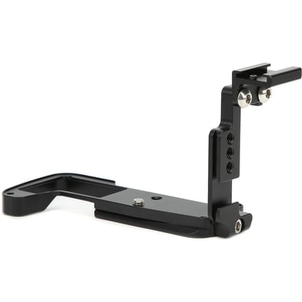 Snelkoppelings L-plaat Handgreep Beugel met voor ARCA Interface Cold Shoe Seat voor Olympus black