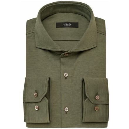 Desoto Luxury Overhemd Uni Luxury Cotton Forest Green / male