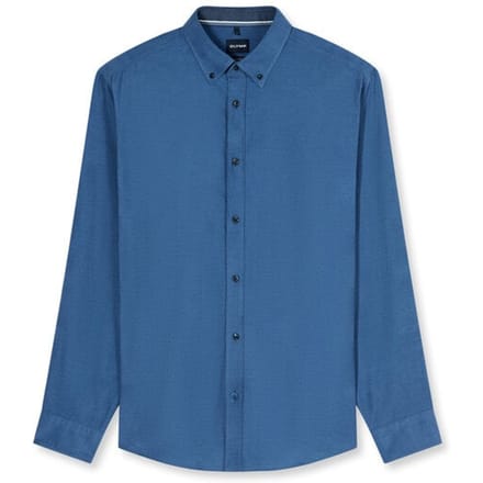 OLYMP Casual Overhemd, Regular Fit, Button-down, Blauw
