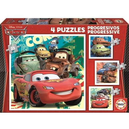 Puzzle progressif CARS Disney, Dessins animés et BD, EDUCA 83386, des 3 ans