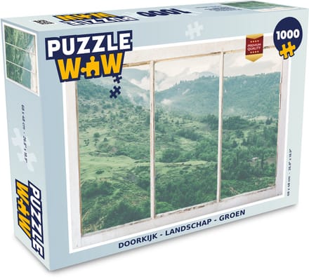 Puzzel Doorkijk - Landschap - Groen - Legpuzzel - Puzzel 1000 stukjes volwassenen