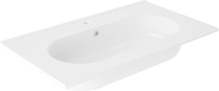 Adema Chaci wastafel - 80x46x14cm - 1 kraangat - keramiek - wit